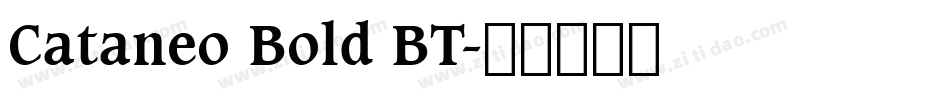 Cataneo Bold BT字体转换